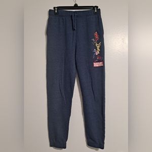 MARVEL Boy's Blue Sweatpants with Superheroes